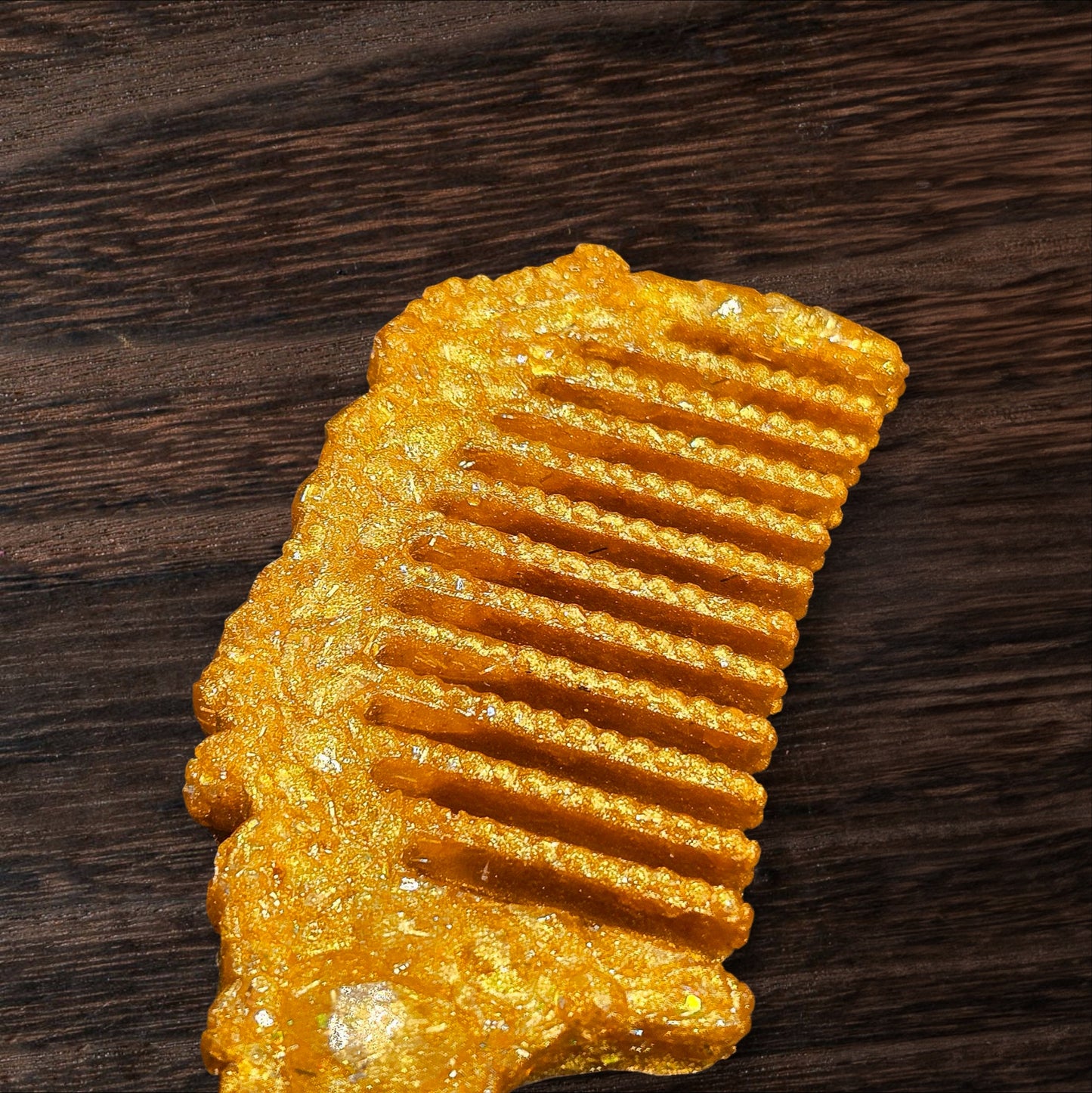 Sparkling Gold Crystal Decorative Comb