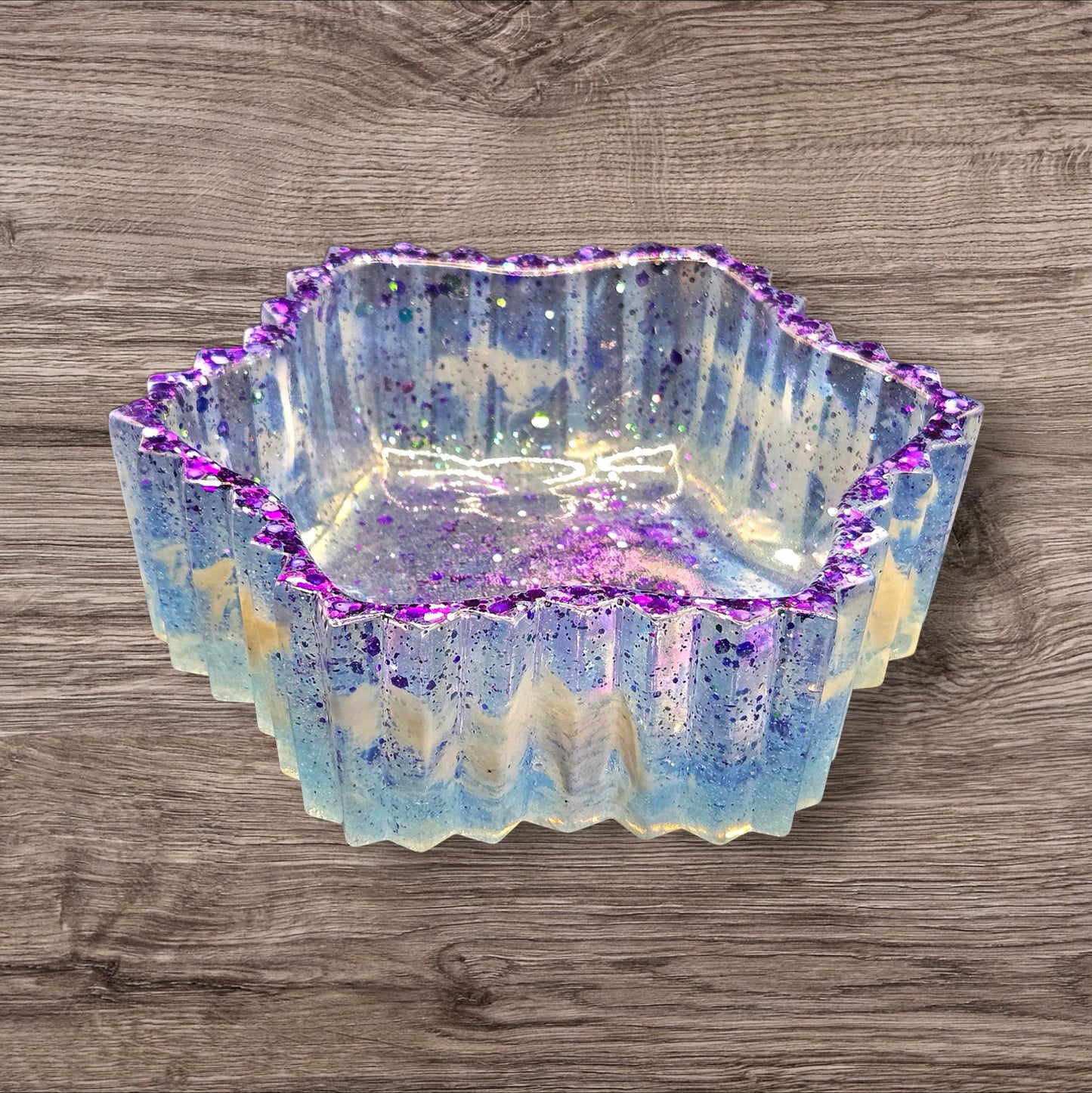 Celestial Splash Resin Star Bowl