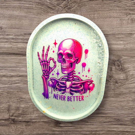 "Never Better" Mint Crystal Tray