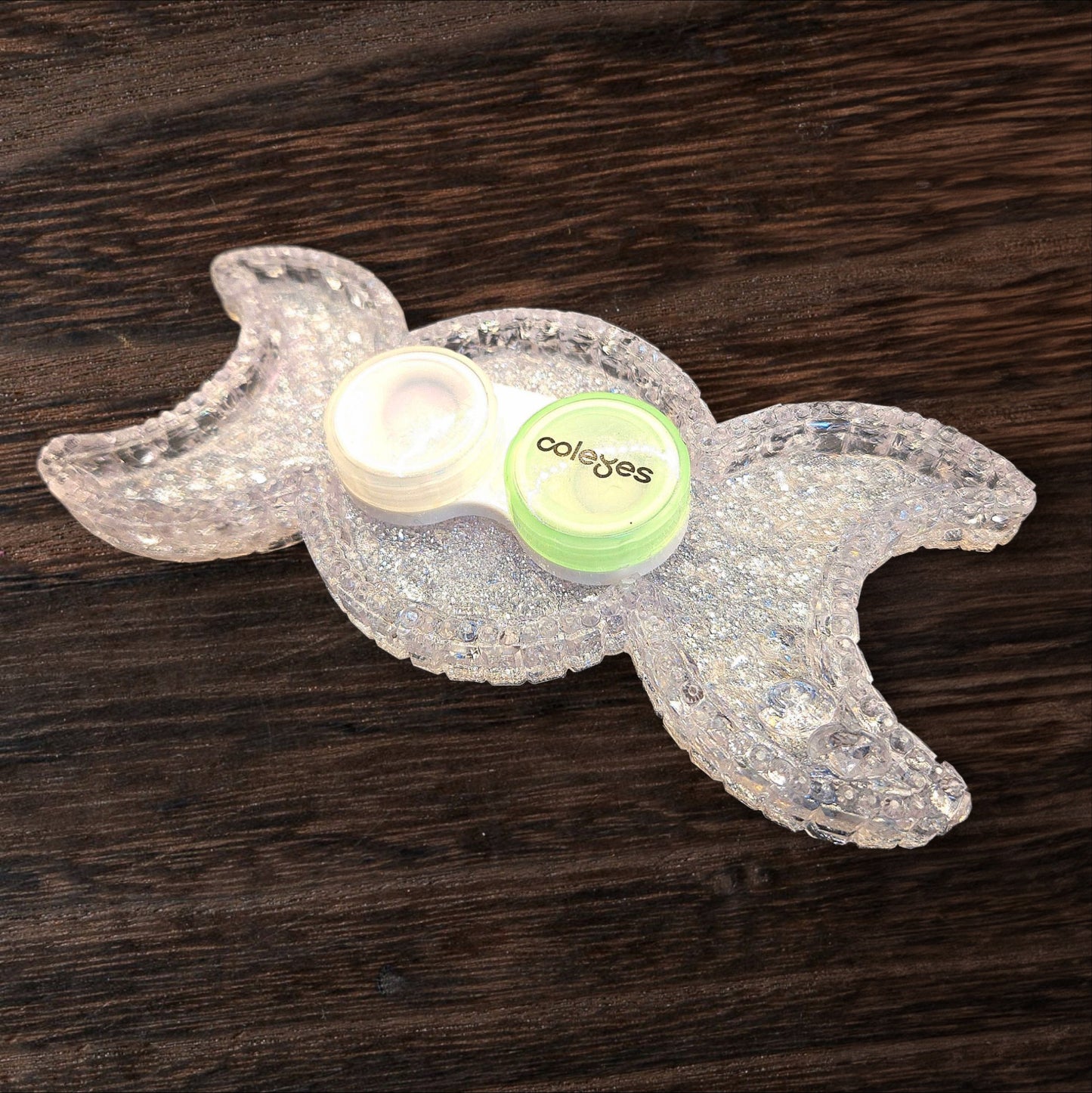 Moonbeam Sparkling White Mica Crystal Tray