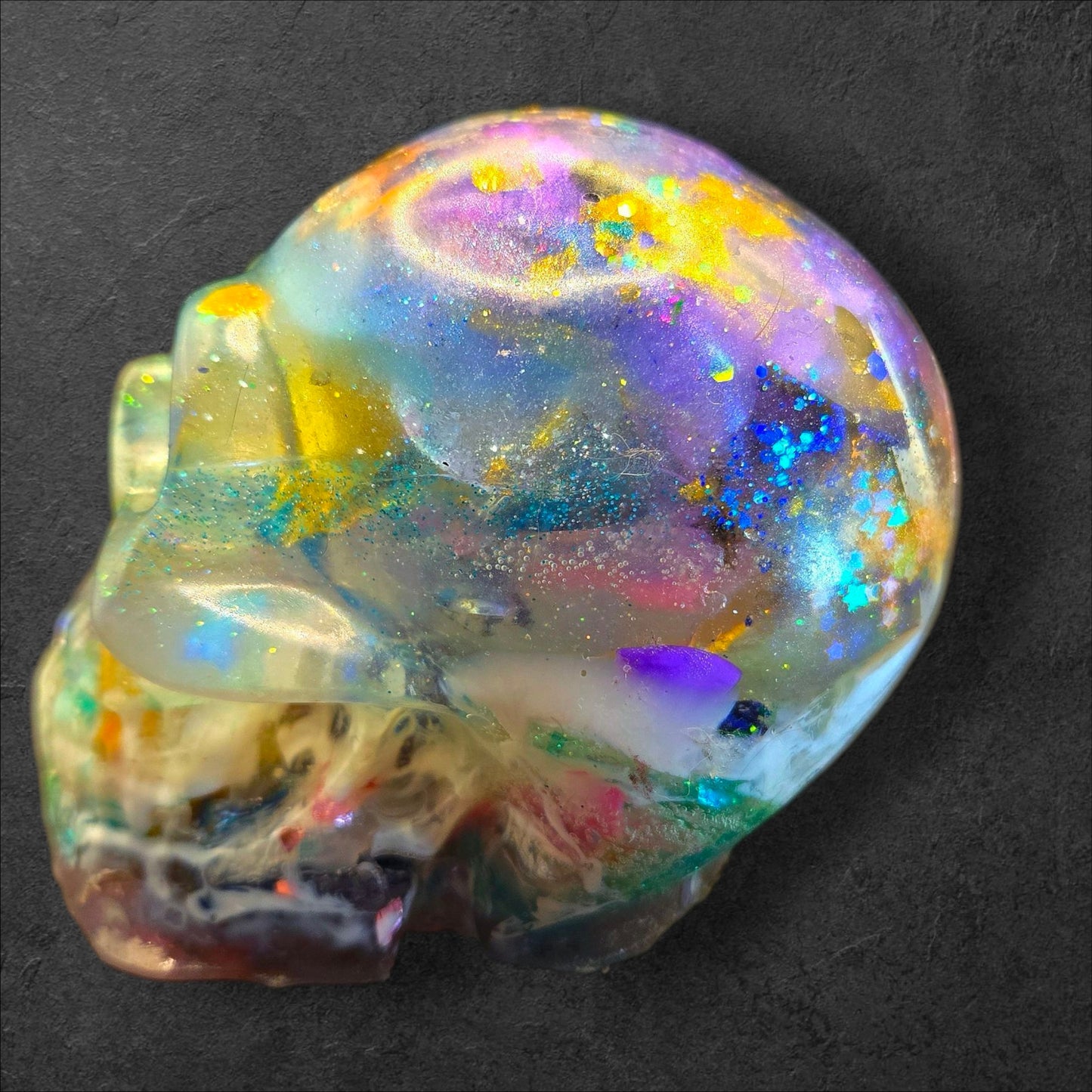 Extra Large Glacier Scrappy Resin Skull
