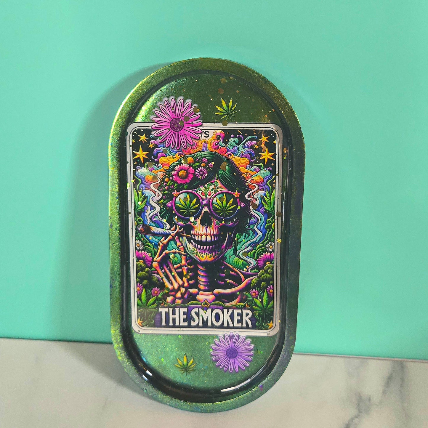 Cosmic Green 🌿 'The Smoker' Tray