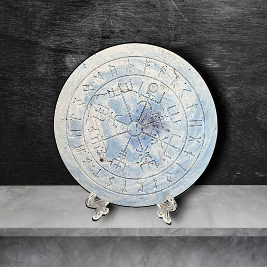 Frost Vein Vegvisir Rune Circle Coaster
