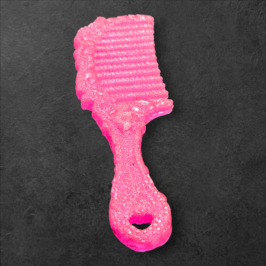 Hot Pink Sparkle Decorative Crystal Comb