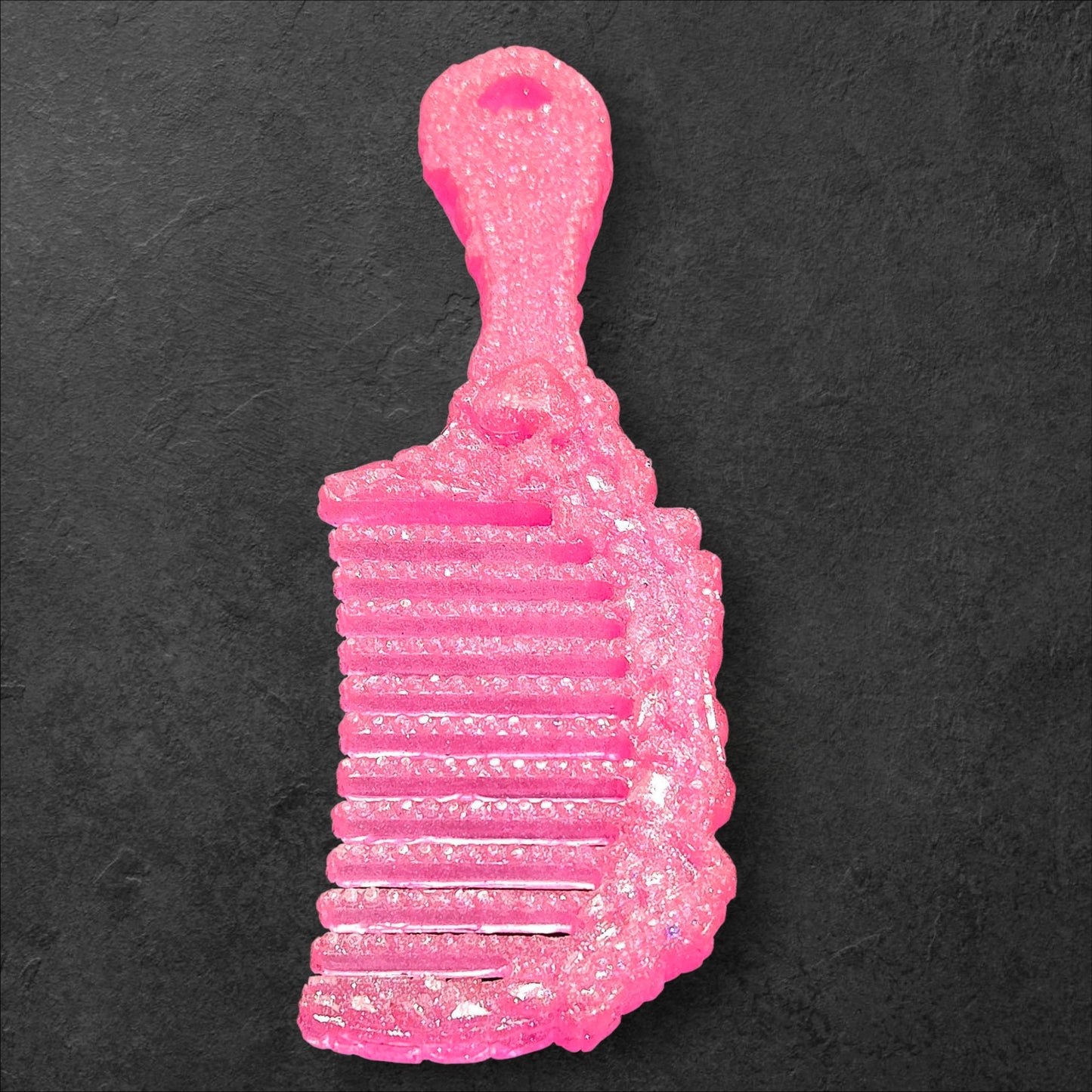Hot Pink Sparkle Decorative Crystal Comb