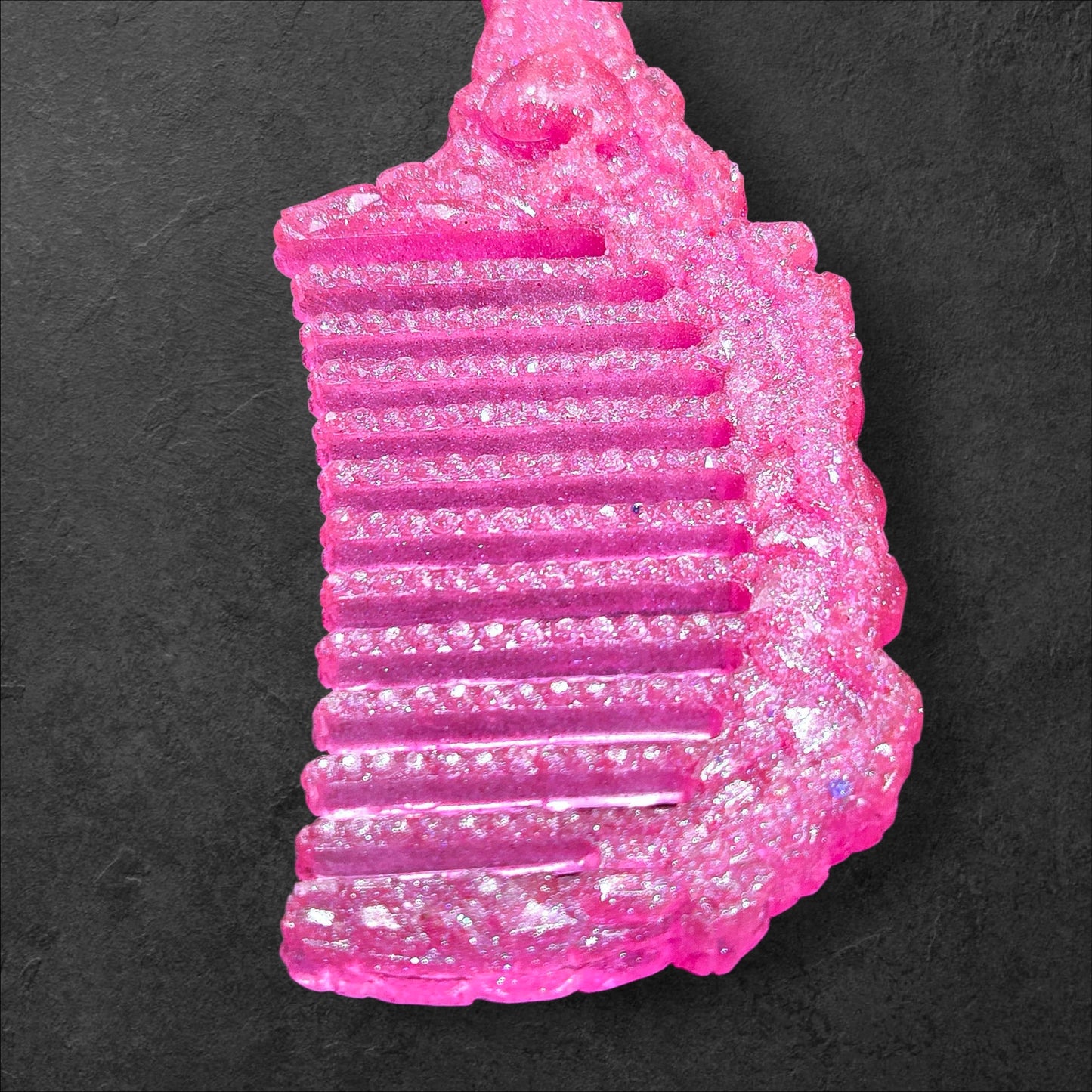 Hot Pink Sparkle Decorative Crystal Comb