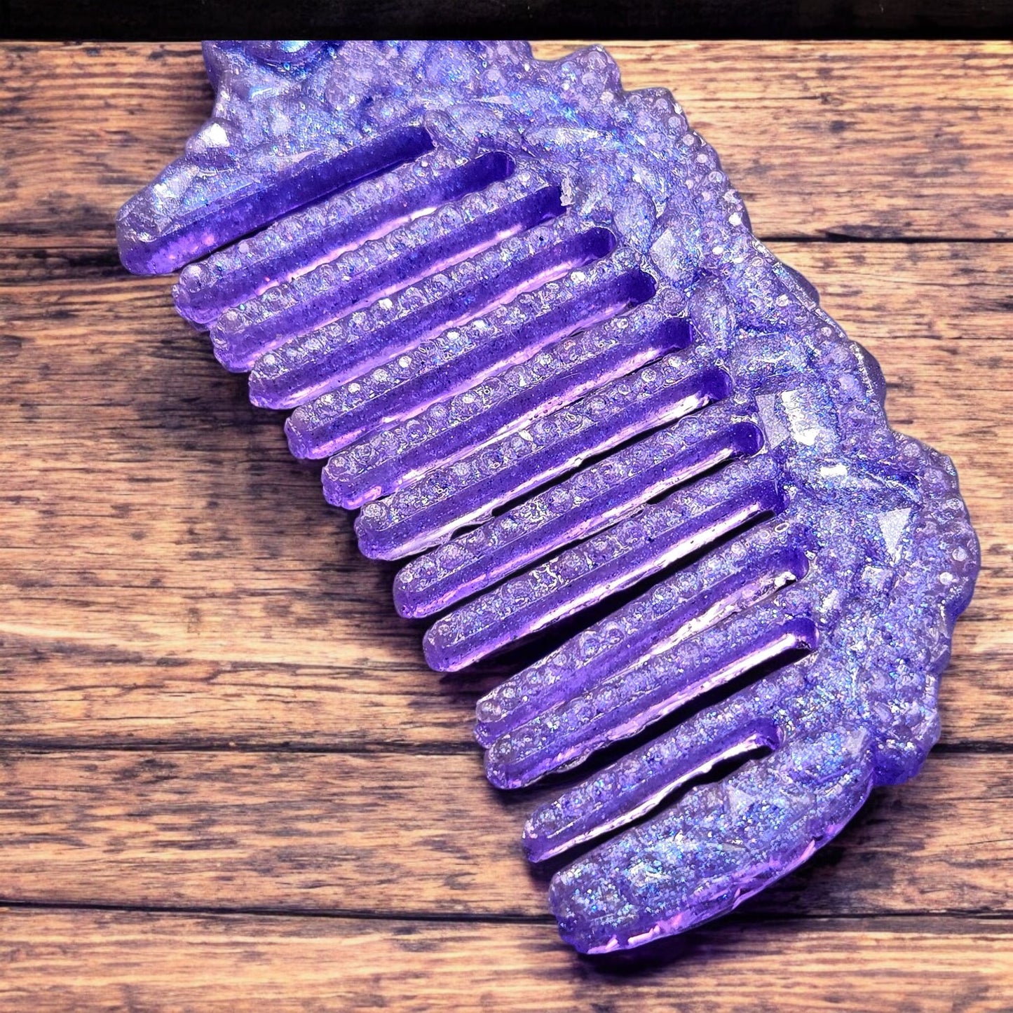Purple Crystal Sparkling Decorative Comb