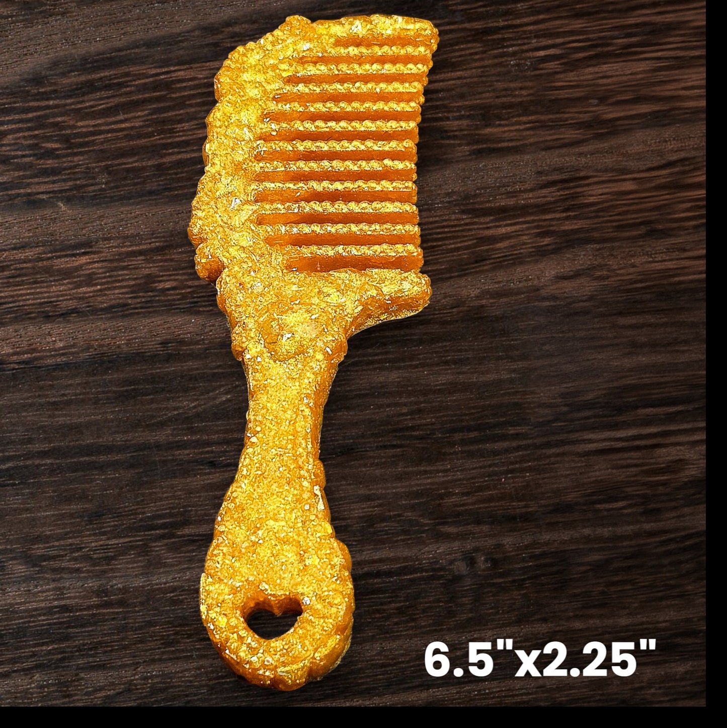 Sparkling Gold Crystal Decorative Comb