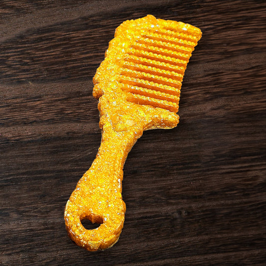 Sparkling Gold Crystal Decorative Comb