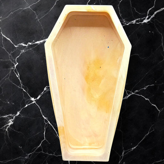 Golden Marbled Afterglow Coffin Tray