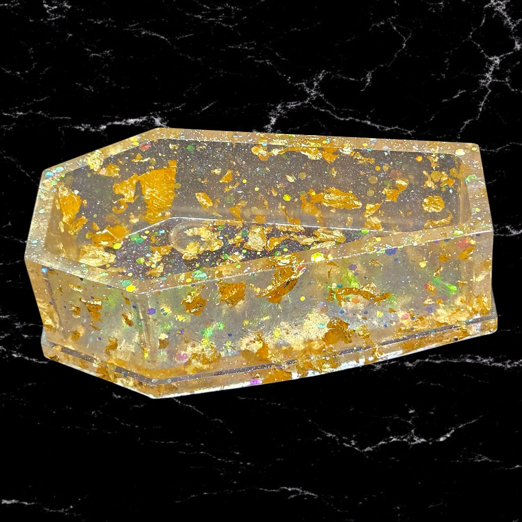 "Buried in Bling" Chunky Coffin Trinket Dish