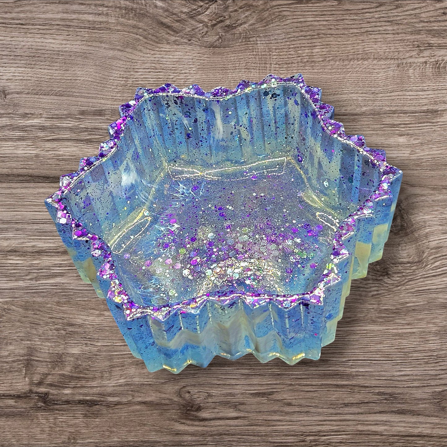Celestial Splash Resin Star Bowl
