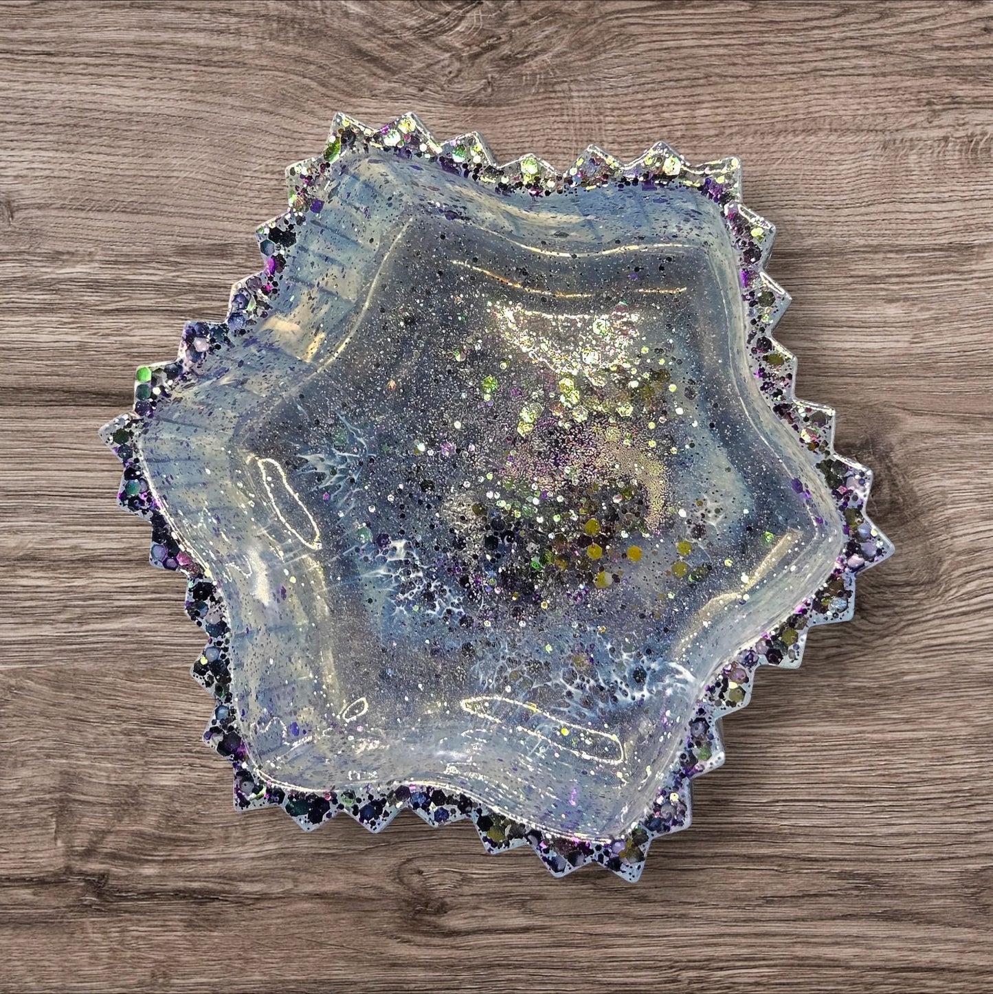 Celestial Splash Resin Star Bowl
