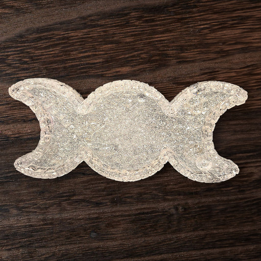 Moonbeam Sparkling White Mica Crystal Tray