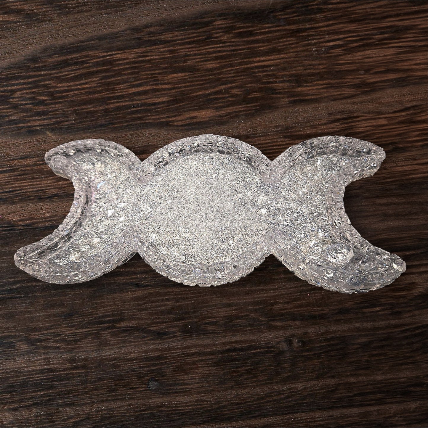 Moonbeam Sparkling White Mica Crystal Tray