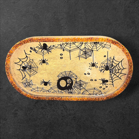 Creepy-Cute Spiderweb Tray