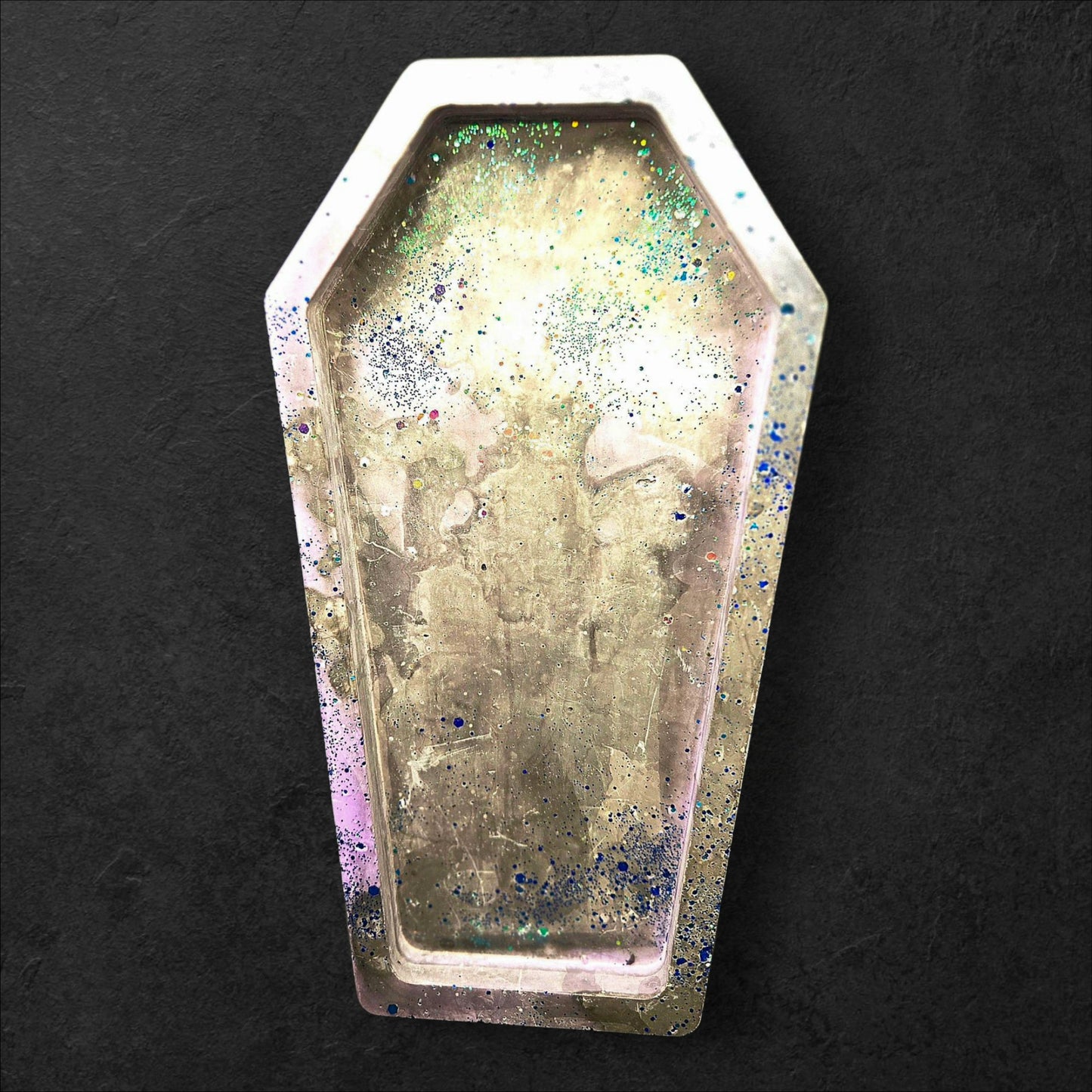 Midnight Sparkle Concrete Coffin Tray