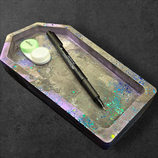 Midnight Sparkle Concrete Coffin Tray