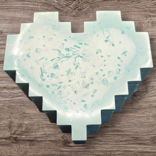Pixel Love: Marbled Mint Heart Box