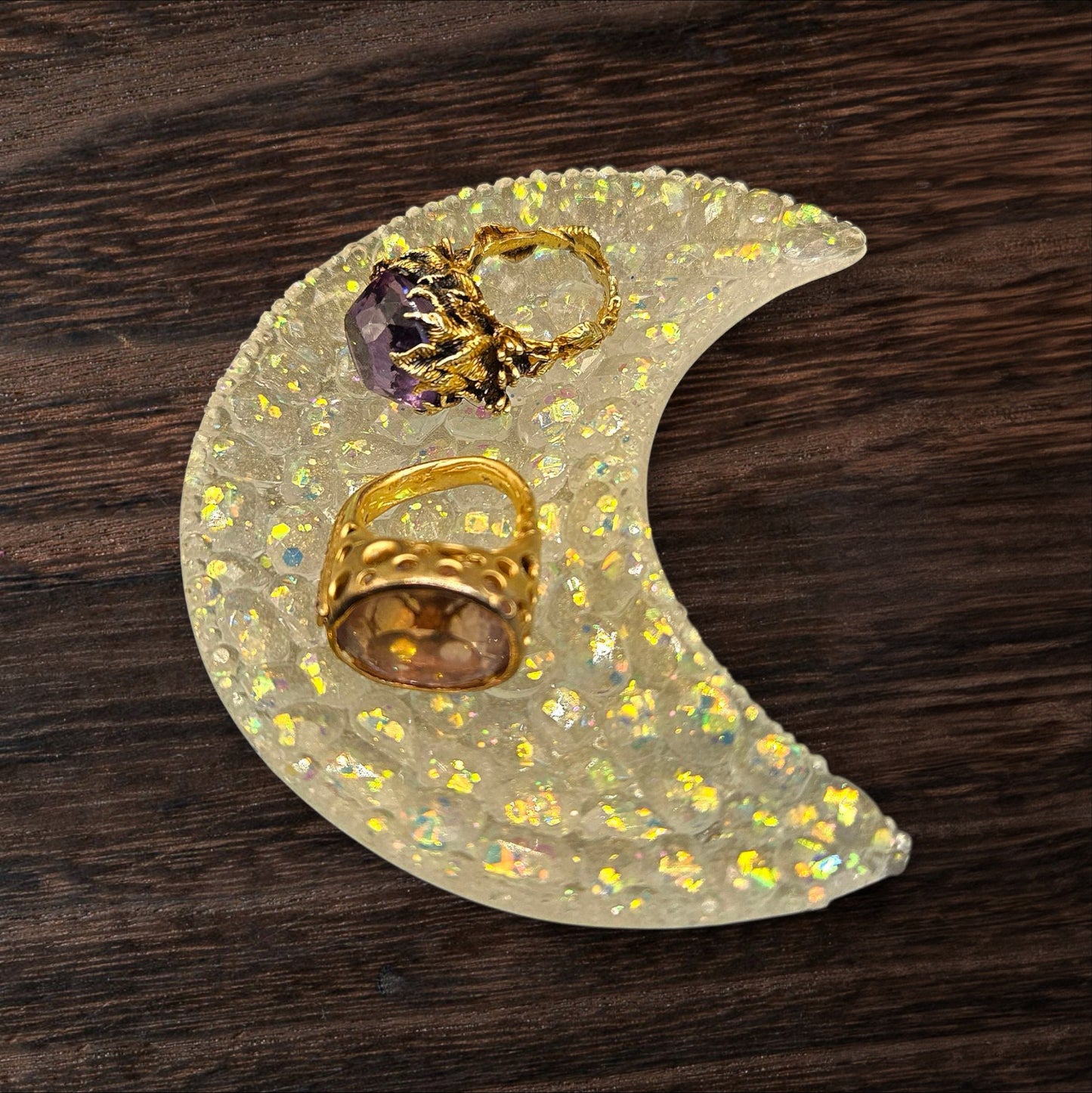Mini Crescent Moon Crystal Dish