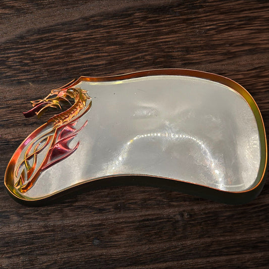 Shifting Dragon Tray – Gray Polyurethane with Color-Changing Detail