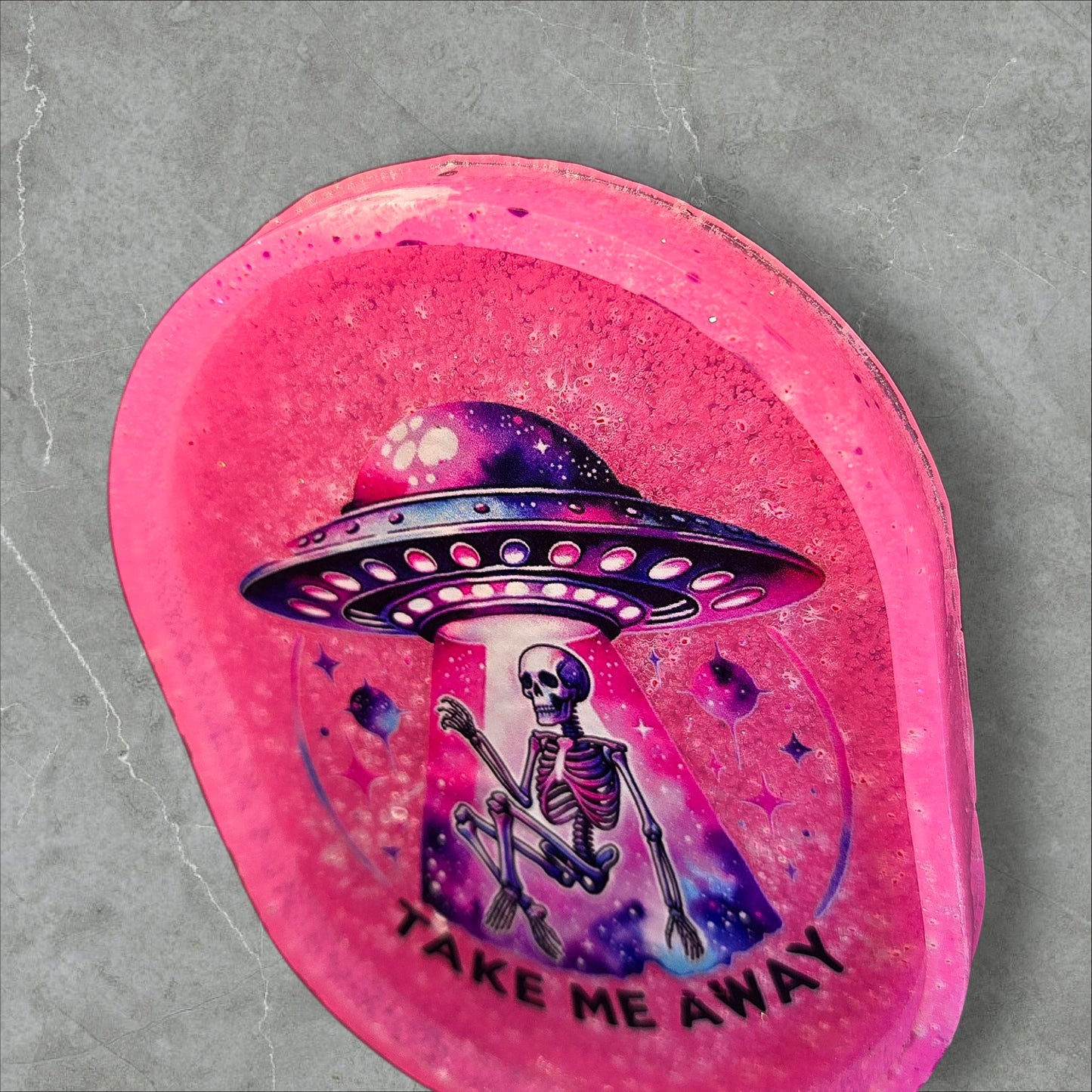 “Take Me Away” Fluorescent Pink Alien Abduction Tray
