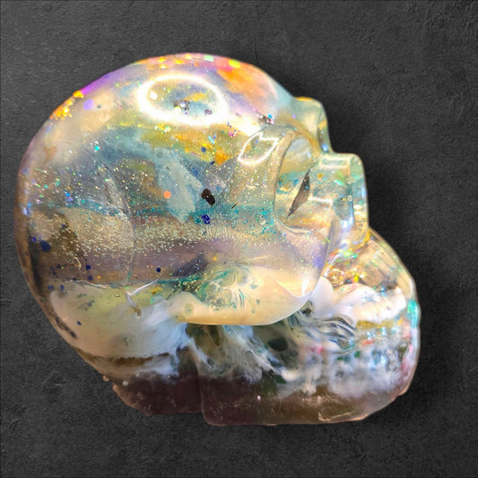 Extra Large Glacier Scrappy Resin Skull