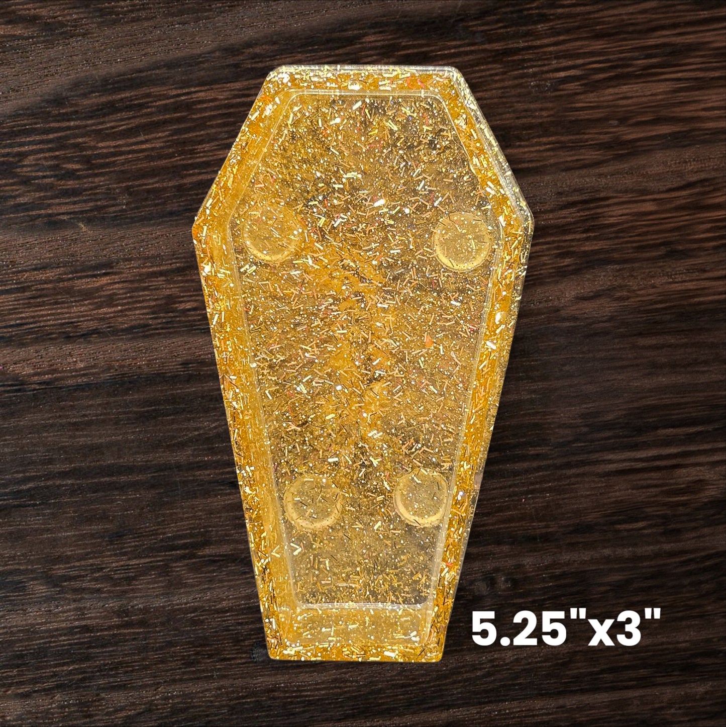 Gold Glitter Coffin Trinket Dish