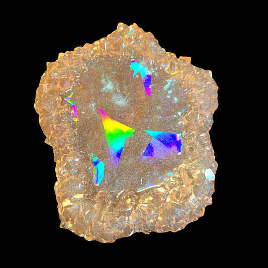 Orange Ember Holographic Crystal Edge Tray *Discounted