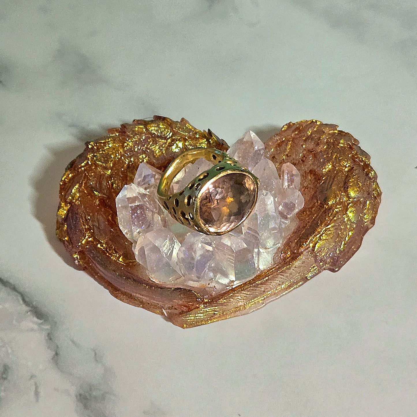 Celestial Nest: Angel Wings Crystal Cluster