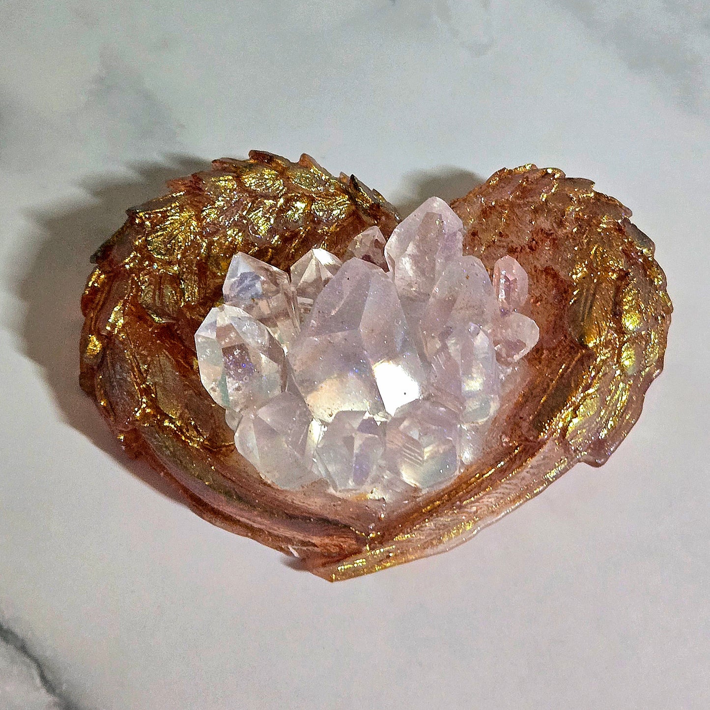 Celestial Nest: Angel Wings Crystal Cluster