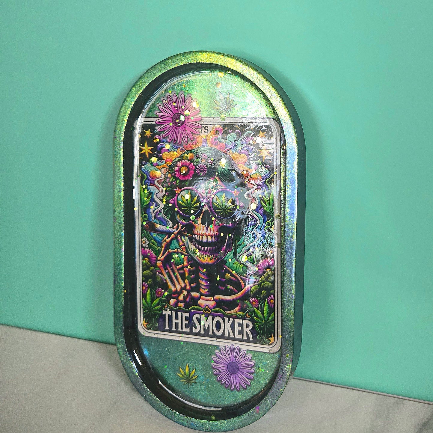 Cosmic Green 🌿 'The Smoker' Tray
