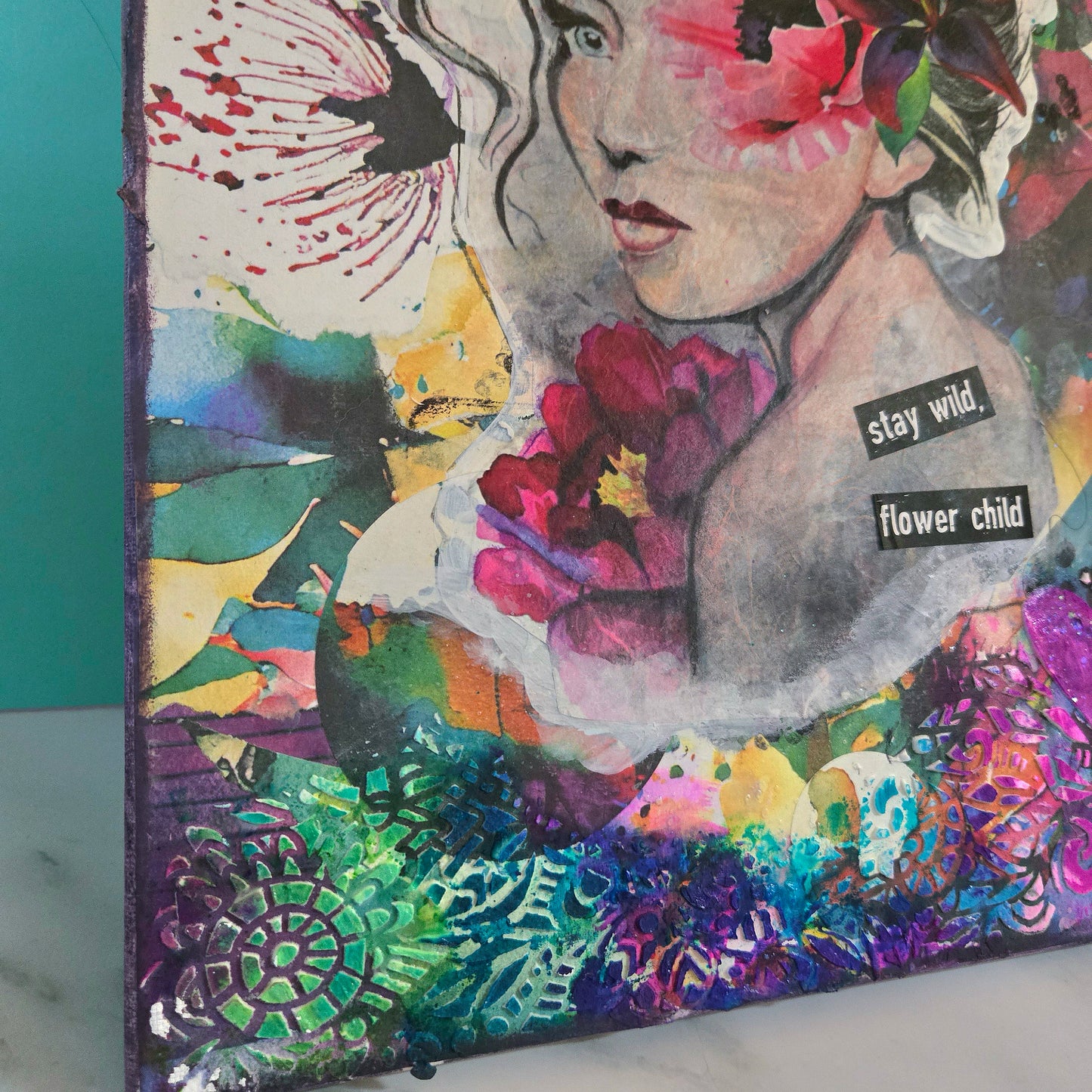 "Stay Wild, Flower Child" Collage