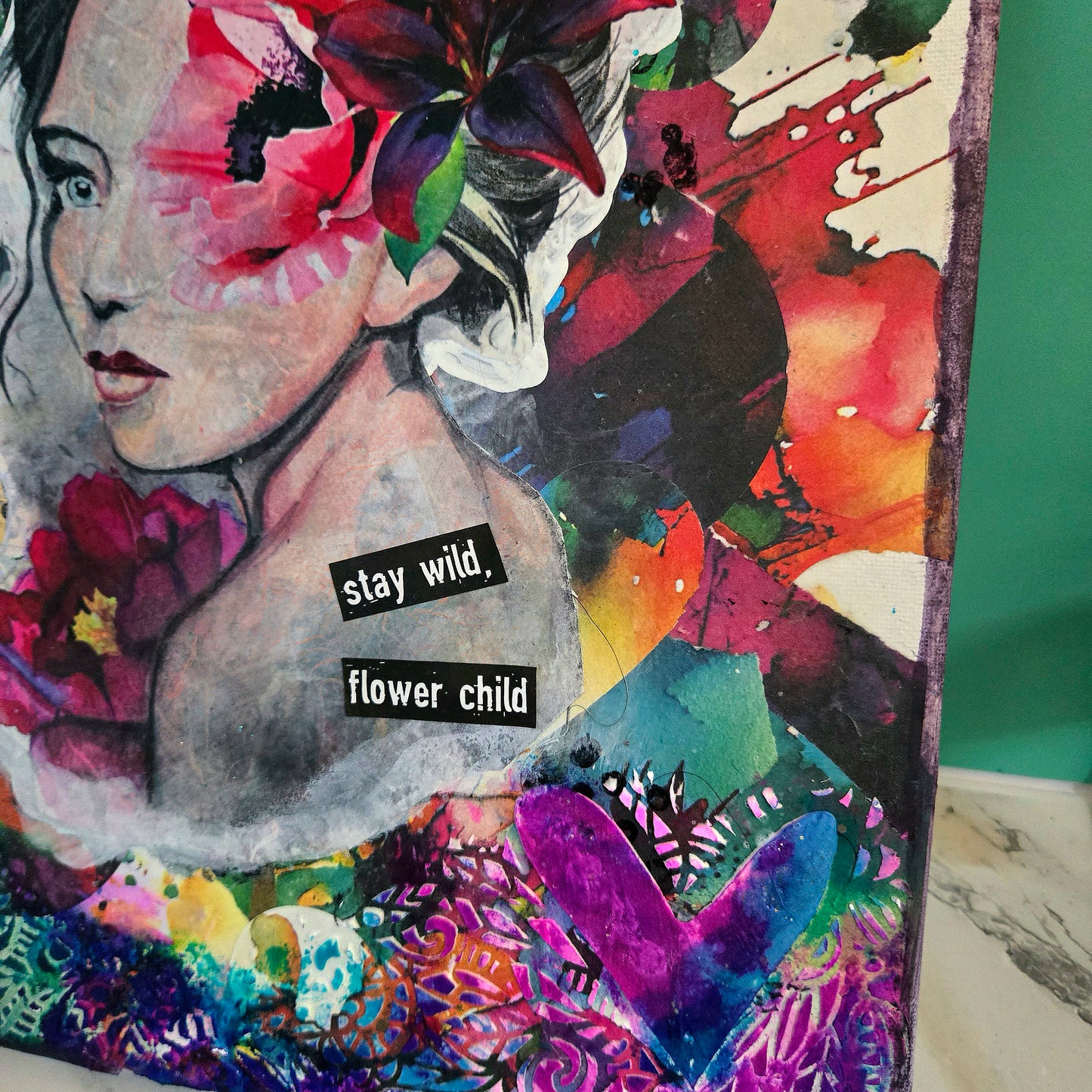 "Stay Wild, Flower Child" Collage