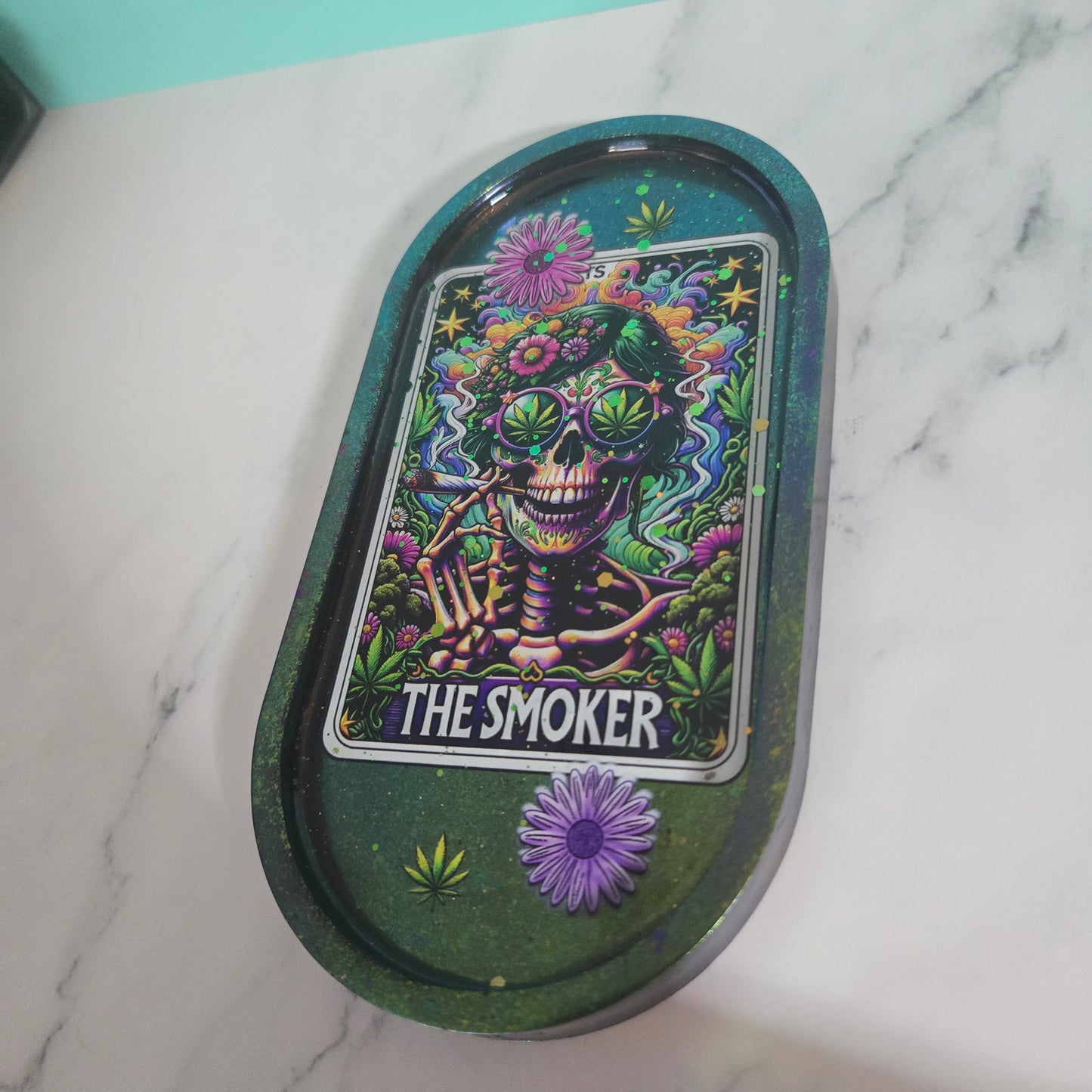 Cosmic Green 🌿 'The Smoker' Tray